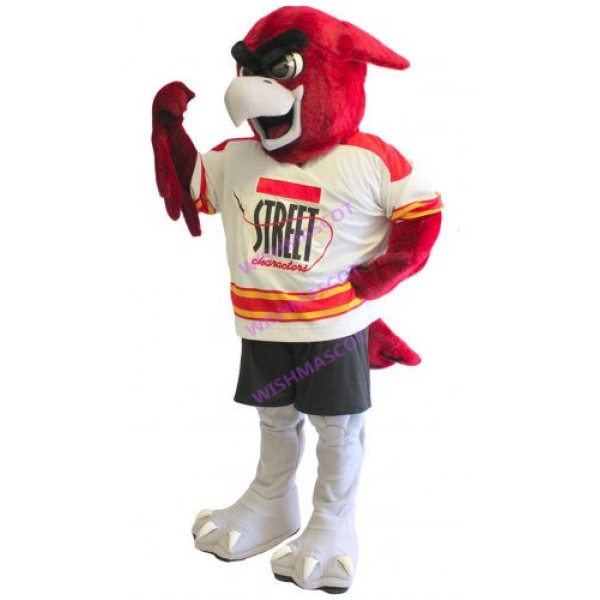 Red Hawk Mascot Costume