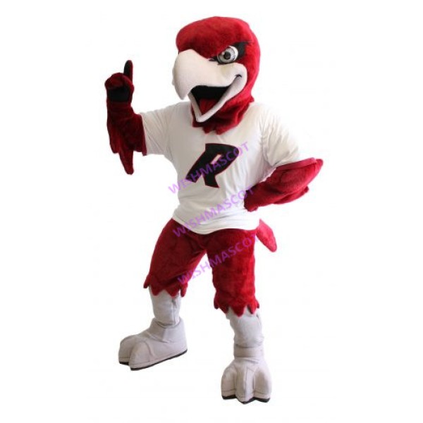 Red Hawk Mascot Costume