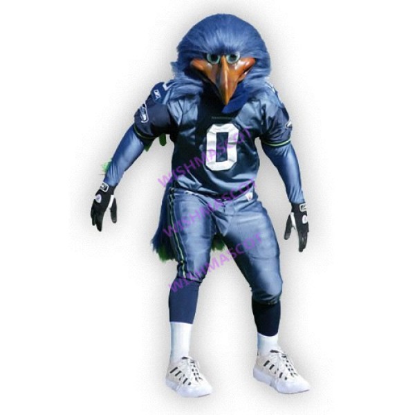 Blue Sprot Hawk Mascot Costume