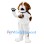 White-Brown Bulldog Mascot Costume