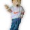 White T-shirt Boy Mascot Costume