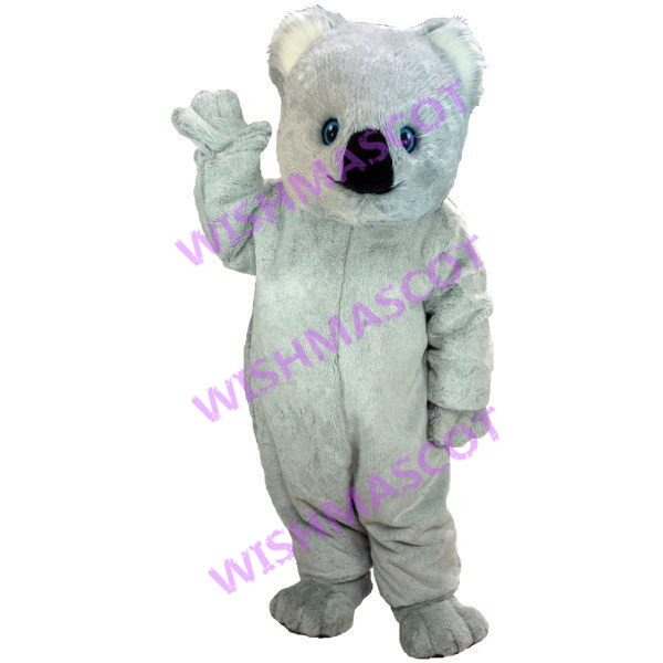 Light Gray Koala With Blue Eyes Mascot Costume
