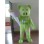Green Pig Mascot Costume Carrying Torch
