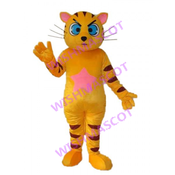 Blue-eyed Cartoon Tiger Mascot Costume