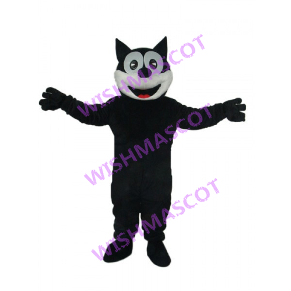 Black Dog With Pointy Ears Mascot Costume