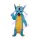 Light Blue Dragon Mascot Costume With Loving Tongue
