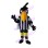 Woodpecker Mascot Costume In Striped Sports Shirt