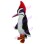 Perched Black & White Bird Mascot Costume
