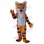 Young Tiger Mascot Costume With Triangle Face