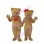 Teddy Bear Couple Mascot Costume With Bow