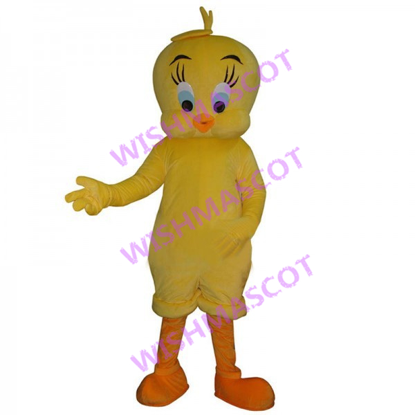 Tripped Yellow Bird Mascot Costume