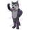 Strong Wolf With Long Fur Mascot Costume