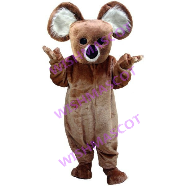 Square Head Brown Mouse Mascot Costume