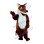 Excited Pointed Mouth Fox Mascot Costume