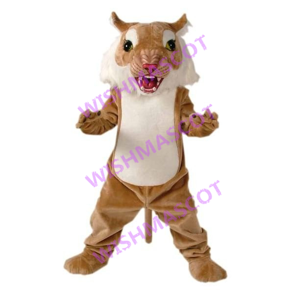 Vigorous Brown Tiger Mascot Costume