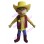 Star Cowboy Wearing Boots Mascot Costume