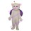 Antenna Cat Mascot Costume With Purple Wings