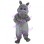 Active Grey Hippo Mascot Costume