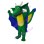 Green Fire Dragon Mascot Costume