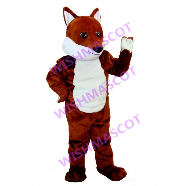 Sly Red Brown Fox Mascot Costume