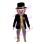 Hobo Wearing Clown Mask Mascot Costume