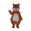 Cheerful Brown Raccoon Mascot Costume
