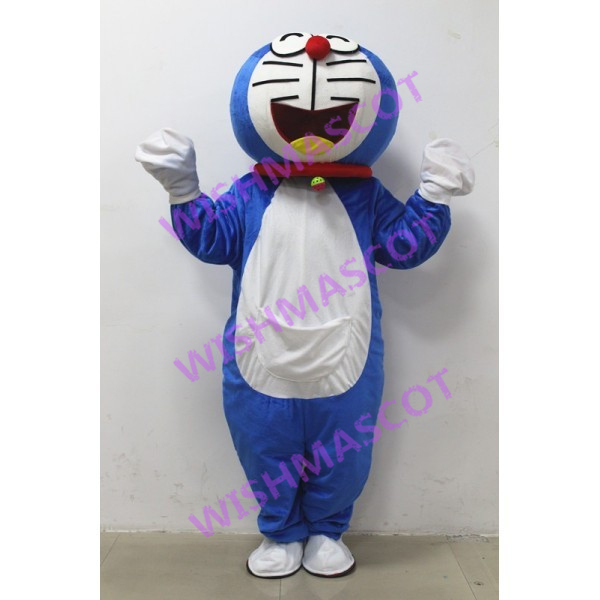 Doraemon Mascot Costume With Smiling Face