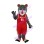 Player Bear In Red Jersey Mascot Costume