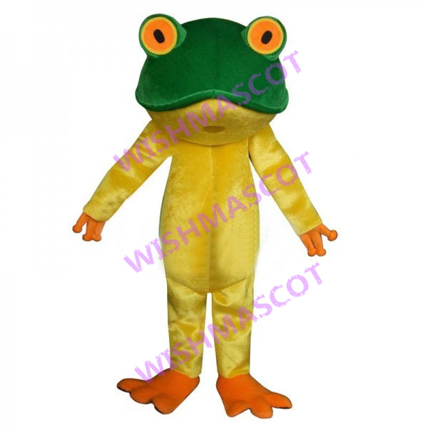 Diverting Yellow Frog Mascot Costume