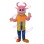 Pink Calf Mascot Costume Wearing Vest Jacket