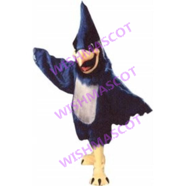 Noisy Black Blue Eagle Mascot Costume