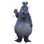 Shy Hippo With Big Belly Mascot Costume