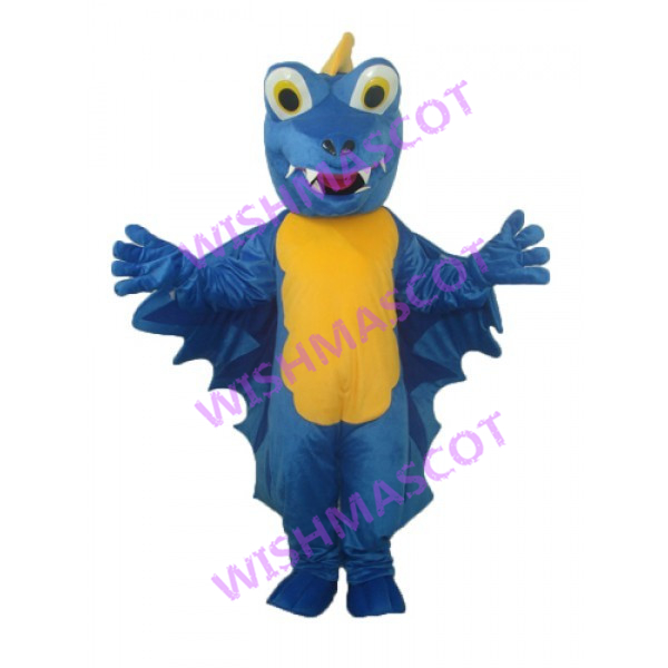 Blue & Yellow Flying Dragon Mascot Costume