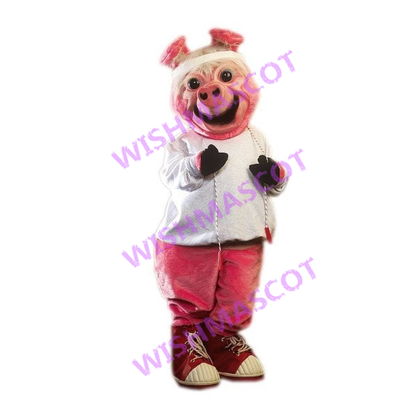 Ugly Pig In Sweater Mascot Costume