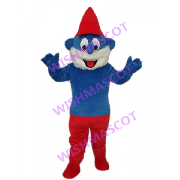 Experienced Blue Smurf Mascot Costume