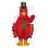Polite Chicken Mascot Costume Wearing Green Tie