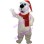 Blue-eyed Dog Mascot Costume With Christmas Hat