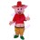 Cheerful Pig Wearing Navel Top Mascot Costume