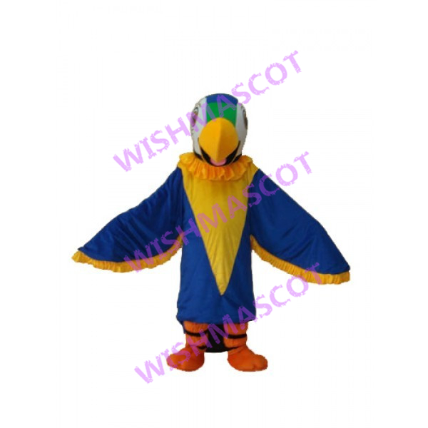 Noisy Blue & Yellow Parrot Mascot Costume