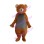Nervous Brown & Grey Bear Mascot Costume