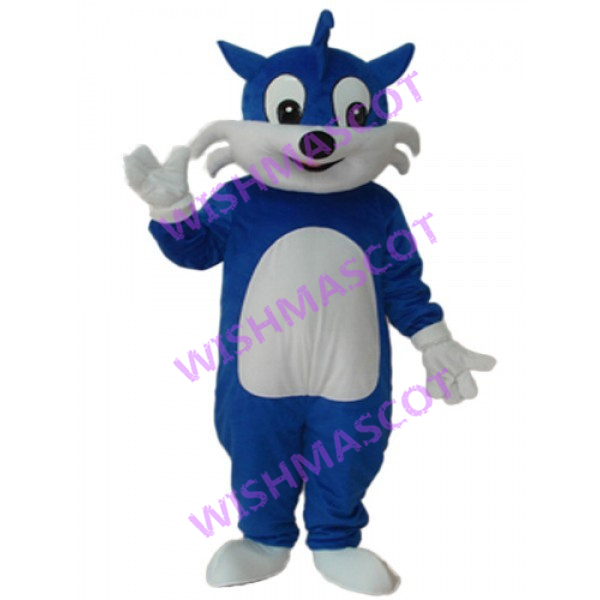 Naughty Blue Cat Mascot Costume