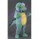 Stout Dinosaur Mascot Costume With Sparse Teeth