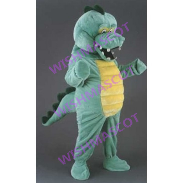 Stout Dinosaur Mascot Costume With Sparse Teeth