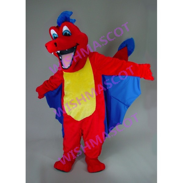 Destructive Fire Dragon Mascot Costume