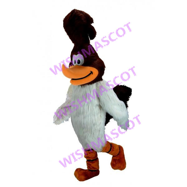 White Eagle With Thick Crown Feather Mascot Costume