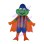 Thrilled Frog Mascot Costume With Orange Cloak