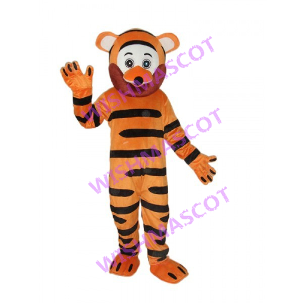 Bearded Jumping Tiger Mascot Costume