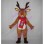 Brown Elk With Christmas Scarf Mascot Costume