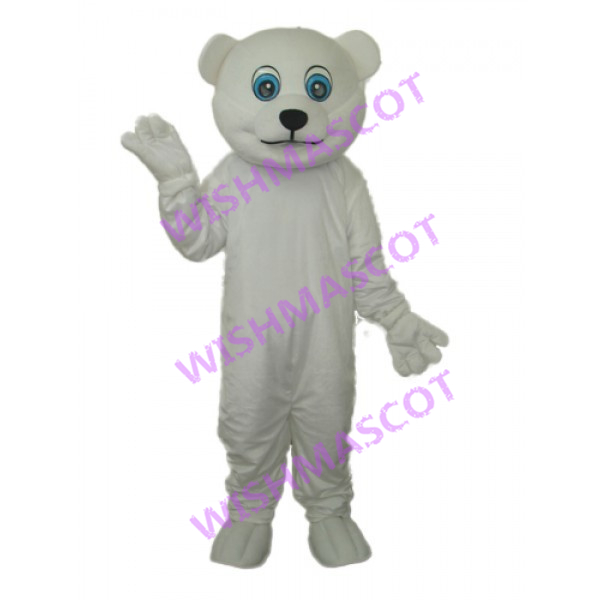 Likable Blue-eyed Bear Mascot Costume