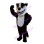 Black & White Bear With Hard Teeth Mascot Costume